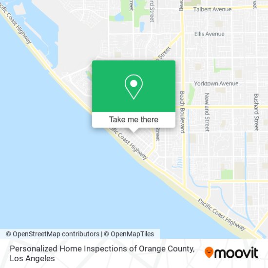 Personalized Home Inspections of Orange County map