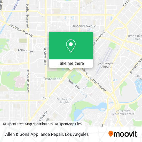 Mapa de Allen & Sons Appliance Repair