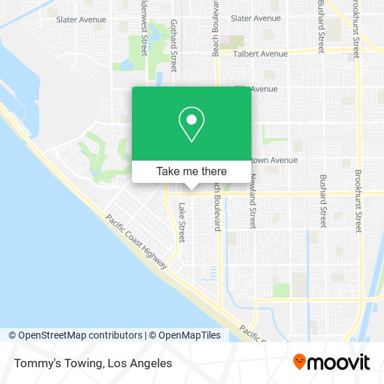 Tommy's Towing map