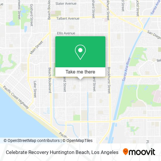 Celebrate Recovery Huntington Beach map