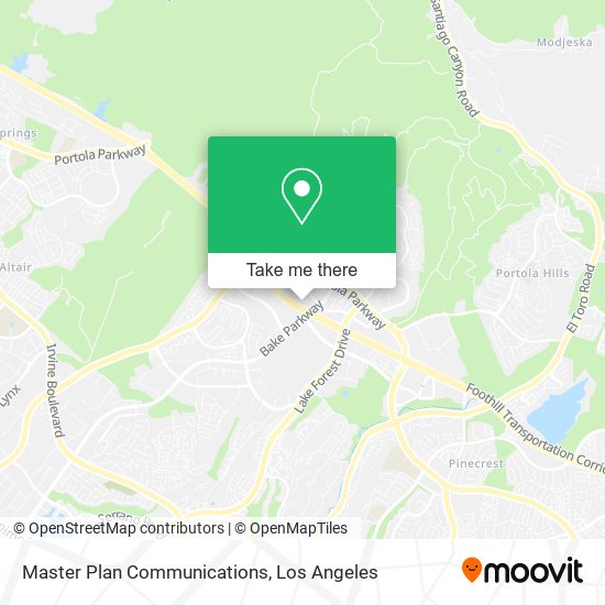 Master Plan Communications map