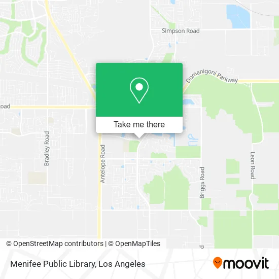 Menifee Public Library map