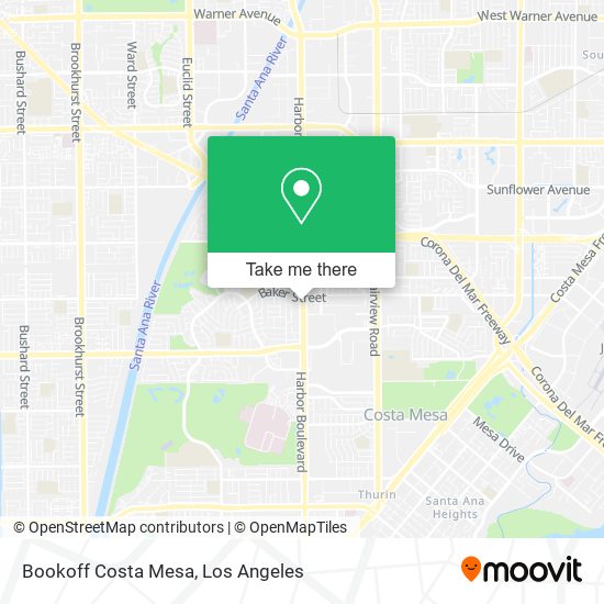 Bookoff Costa Mesa map