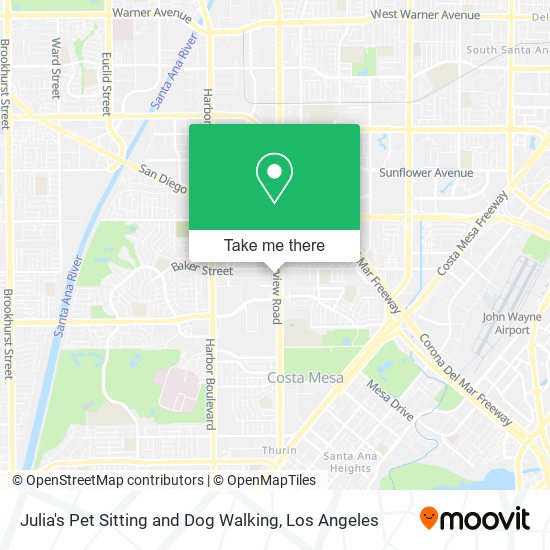 Mapa de Julia's Pet Sitting and Dog Walking