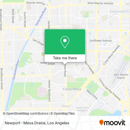 Mapa de Newport - Mesa Drains