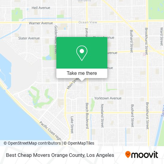 Mapa de Best Cheap Movers Orange County