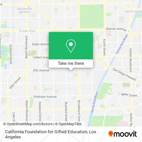 Mapa de California Foundation for Gifted Education