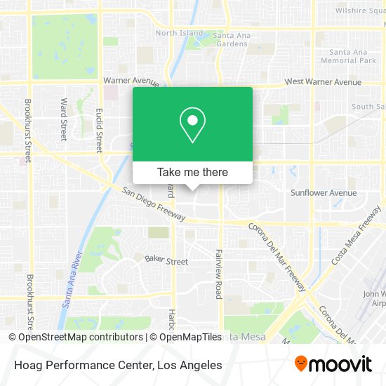 Hoag Performance Center map