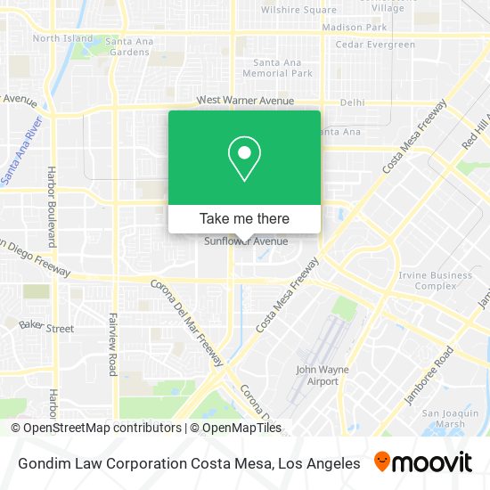 Mapa de Gondim Law Corporation Costa Mesa