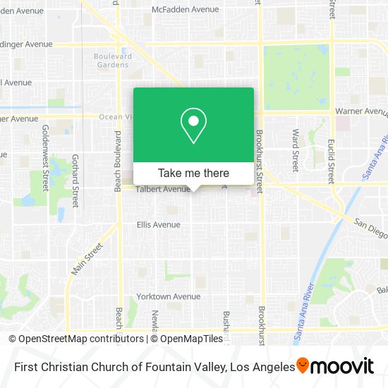 First Christian Church of Fountain Valley map