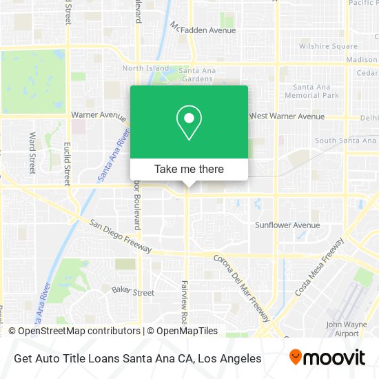 Mapa de Get Auto Title Loans Santa Ana CA