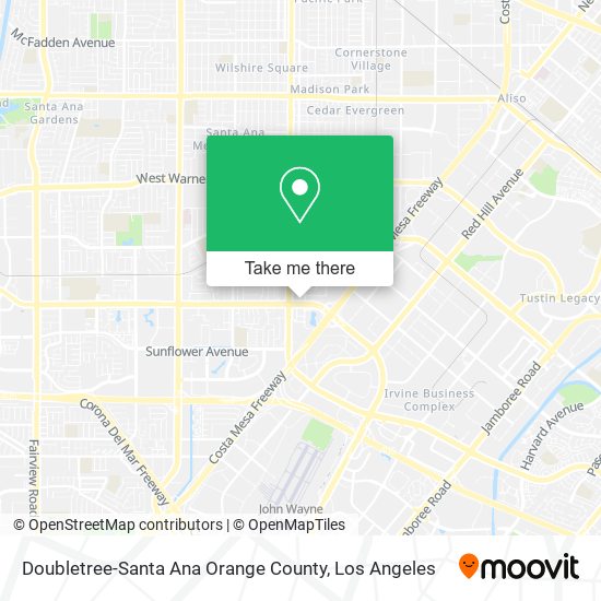 Doubletree-Santa Ana Orange County map