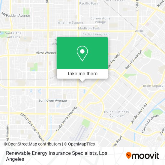 Renewable Energy Insurance Specialists map