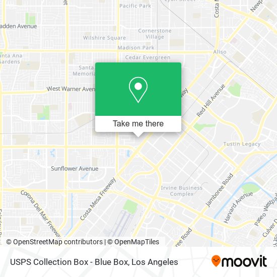 Mapa de USPS Collection Box - Blue Box