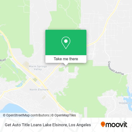 Mapa de Get Auto Title Loans Lake Elsinore