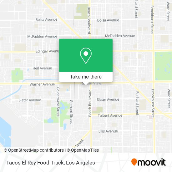 Mapa de Tacos El Rey Food Truck