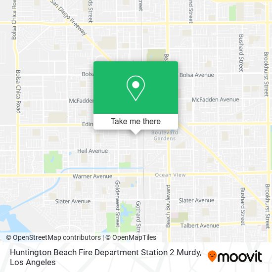 Huntington Beach Fire Department Station 2 Murdy map