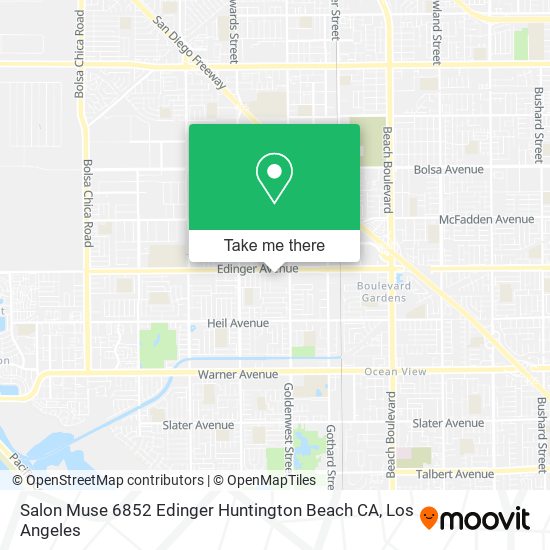 Mapa de Salon Muse 6852 Edinger Huntington Beach CA