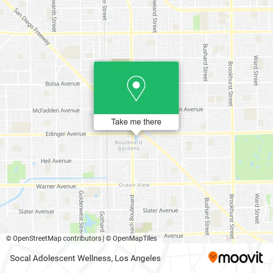 Socal Adolescent Wellness map