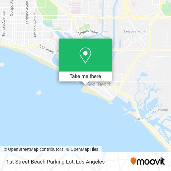 1st Street Beach Parking Lot map