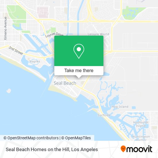 Seal Beach Homes on the Hill map