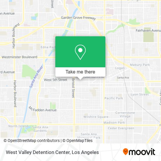 Mapa de West Valley Detention Center