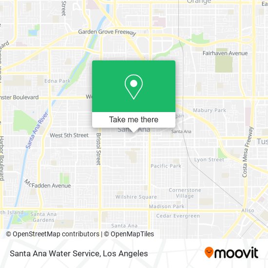 Santa Ana Water Service map