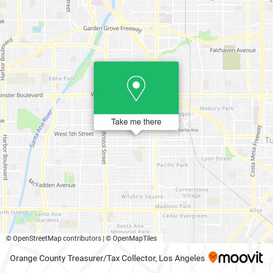 Mapa de Orange County Treasurer / Tax Collector