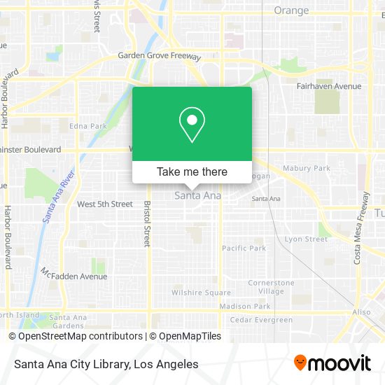 Santa Ana City Library map