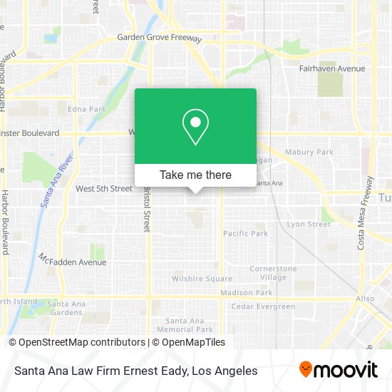 Santa Ana Law Firm Ernest Eady map