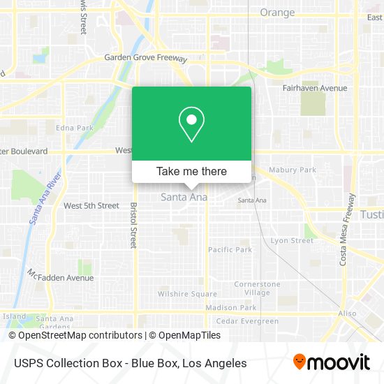 Mapa de USPS Collection Box - Blue Box