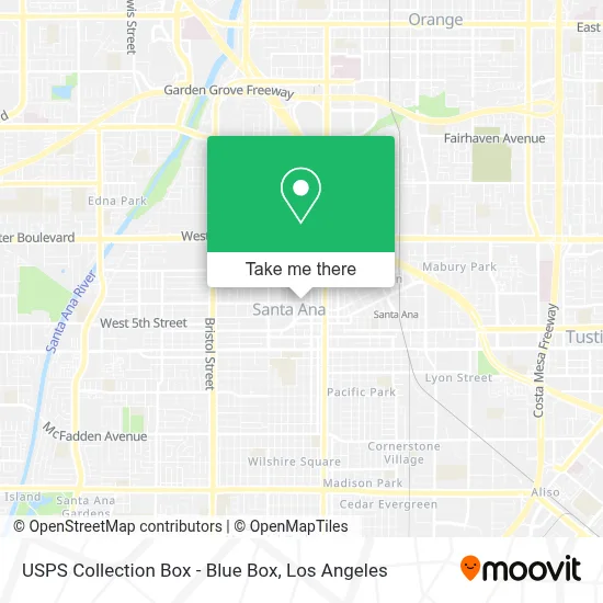 USPS Collection Box - Blue Box map