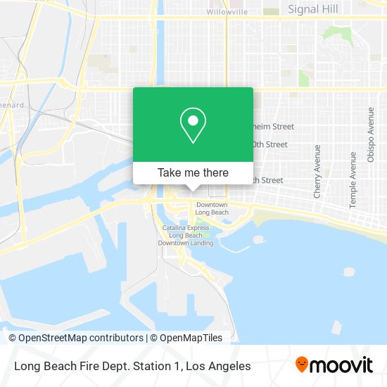 Long Beach Fire Dept. Station 1 map