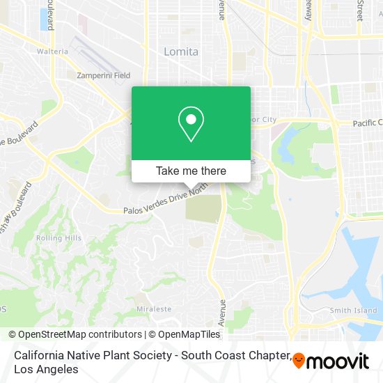 Mapa de California Native Plant Society - South Coast Chapter