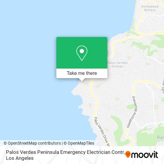 Palos Verdes Peninsula Emergency Electrician Contr map