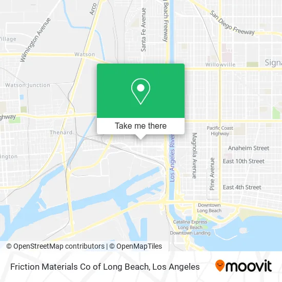 Mapa de Friction Materials Co of Long Beach