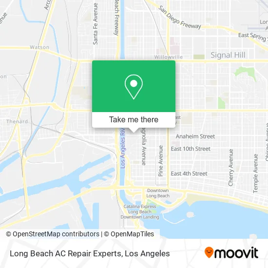 Mapa de Long Beach AC Repair Experts