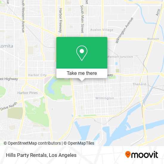 Mapa de Hills Party Rentals