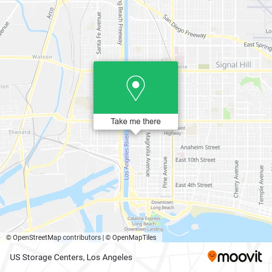 Mapa de US Storage Centers