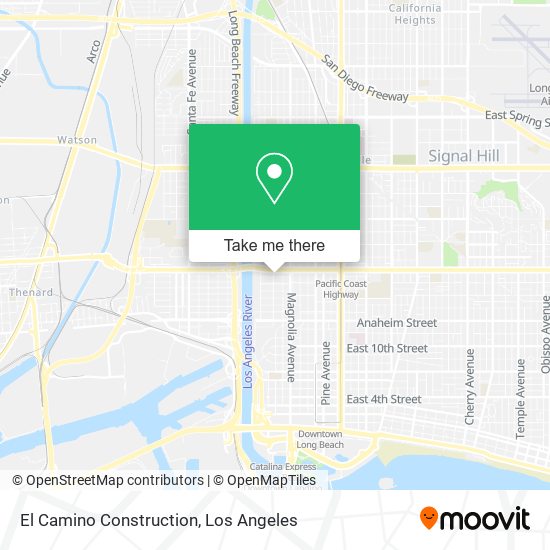 El Camino Construction map