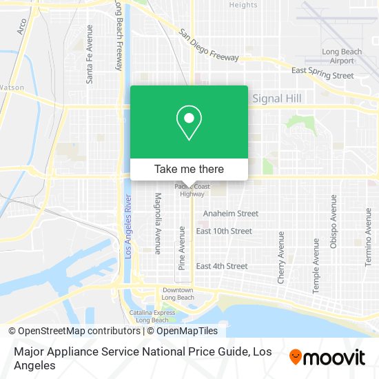 Mapa de Major Appliance Service National Price Guide