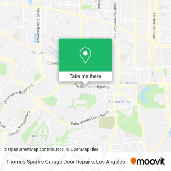 Mapa de Thomas Spark's Garage Door Repairs