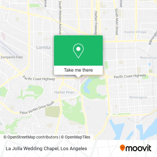 La Jolla Wedding Chapel map