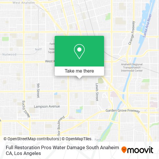 Mapa de Full Restoration Pros Water Damage South Anaheim CA