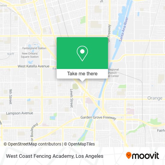 West Coast Fencing Academy map