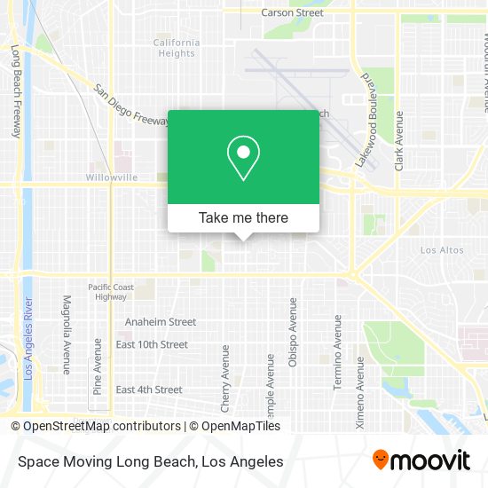 Mapa de Space Moving Long Beach