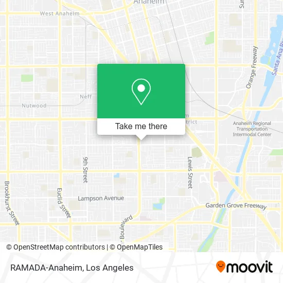 RAMADA-Anaheim map