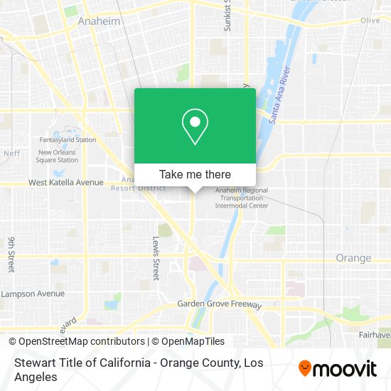 Mapa de Stewart Title of California - Orange County