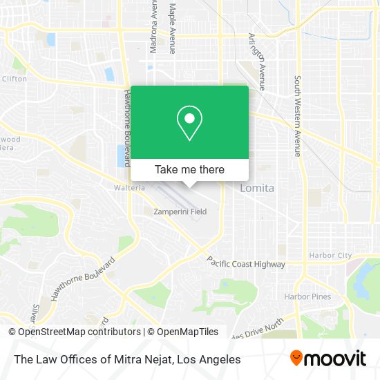 Mapa de The Law Offices of Mitra Nejat