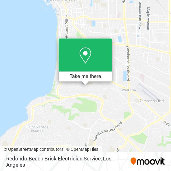 Redondo Beach Brisk Electrician Service map